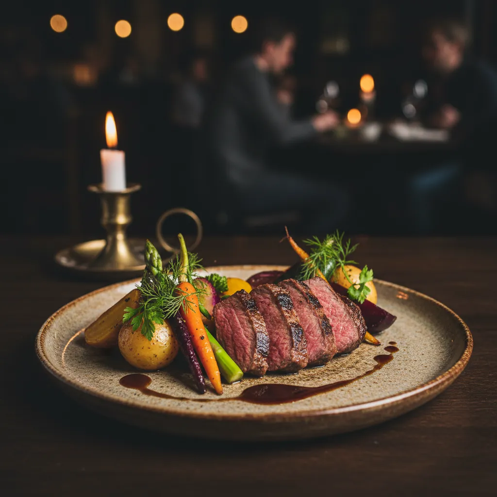 Gegrilde entrecote met poldergroenten