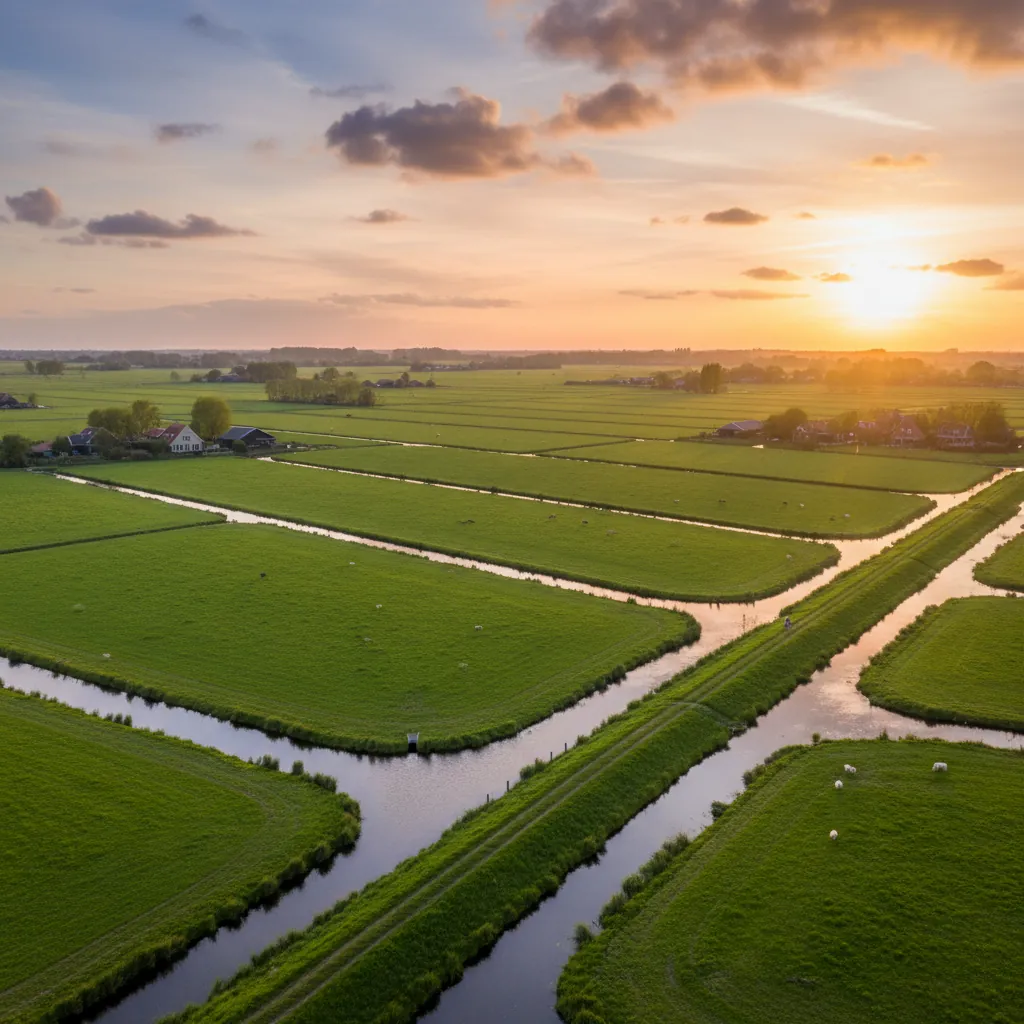 Het polderlandschap rondom Waddinxveen